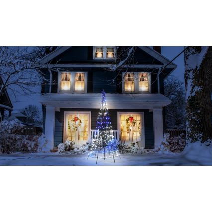 Twinkly - Dimmbarer LED-RGBW-Weihnachtsbaum für den Außenbereich LIGHT TREE 300xLED 2m IP44 Wi-Fi