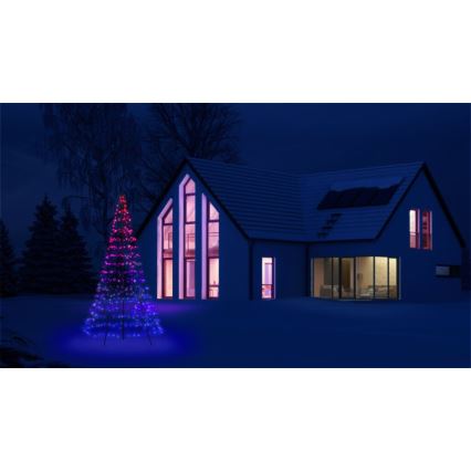 Twinkly - Dimmbarer LED-RGBW-Weihnachtsbaum für den Außenbereich LIGHT TREE 450xLED 3m IP44 Wi-Fi