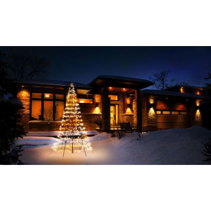 Twinkly - Dimmbarer LED-RGBW-Weihnachtsbaum für den Außenbereich LIGHT TREE 450xLED 3m IP44 Wi-Fi