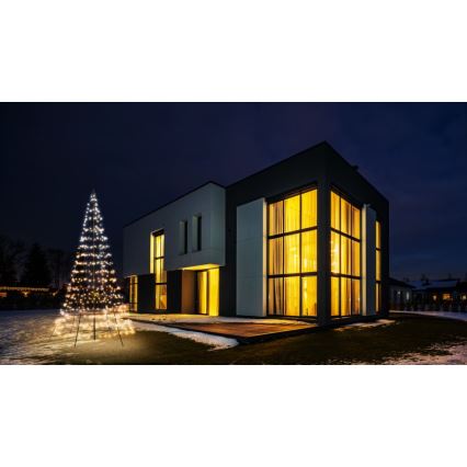 Twinkly - Dimmbarer LED-RGBW-Weihnachtsbaum für den Außenbereich LIGHT TREE 450xLED 3m IP44 Wi-Fi