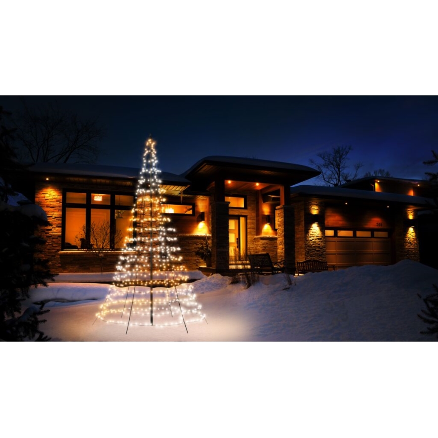 Twinkly - Dimmbarer LED-RGBW-Weihnachtsbaum für den Außenbereich LIGHT TREE 750xLED 4m IP44 Wi-Fi