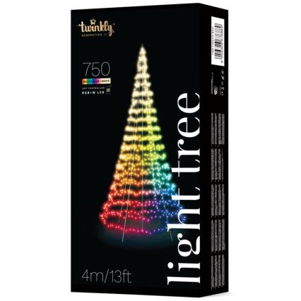 Twinkly - Dimmbarer LED-RGBW-Weihnachtsbaum für den Außenbereich LIGHT TREE 750xLED 4m IP44 Wi-Fi