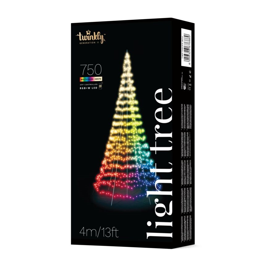 Twinkly - Dimmbarer LED-RGBW-Weihnachtsbaum für den Außenbereich LIGHT TREE 750xLED 4m IP44 Wi-Fi