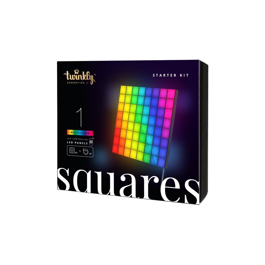 Twinkly - Dimmbares LED-RGB-Panel SQUARES 64xLED 16x16 cm Wi-Fi