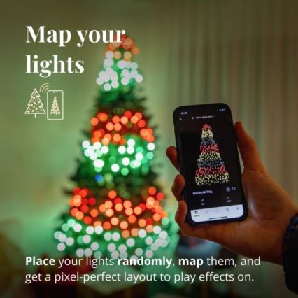 Twinkly - LED RGBW dimmbare Außen-Lichterkette STRINGS, 250 LEDs, 23,5 m, IP44, Wi-Fi