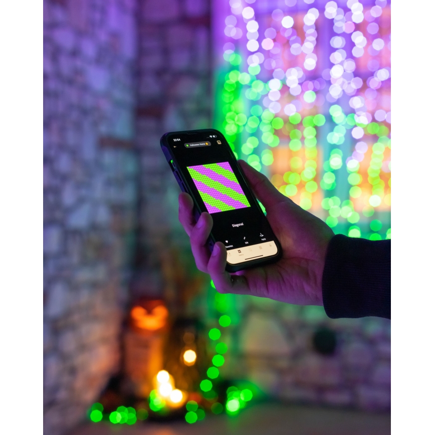 Twinkly - LED RGBW Dimmbare Weihnachts-Lichterkette STRINGS für den Außenbereich 250xLED 23,5m IP44 Wi-Fi