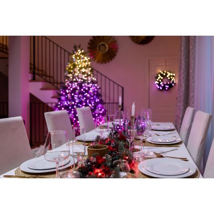 Twinkly - LED RGBW Dimmbare Weihnachts-Lichterkette STRINGS für den Außenbereich 250xLED 23,5m IP44 Wi-Fi