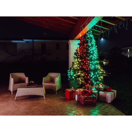 Twinkly - Dimmbare LED-RGB-Weihnachtslichterkette für den Außenbereich STRINGS 250xLED 23,5m IP44 Wi-Fi