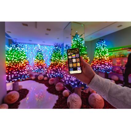 Twinkly - LED RGBW dimmbare Außen-Weihnachtslichterkette STRINGS 600xLED 51,5m IP44 Wi-Fi