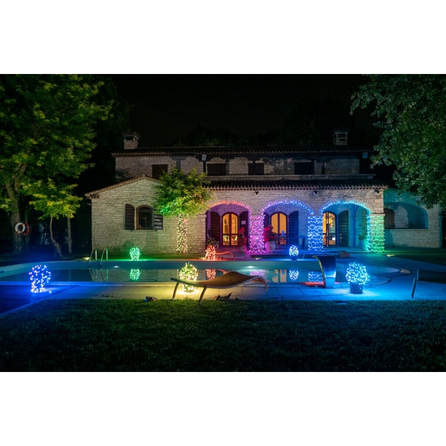 Twinkly - LED RGBW dimmbare Außen-Weihnachtslichterkette STRINGS 600xLED 51,5m IP44 Wi-Fi