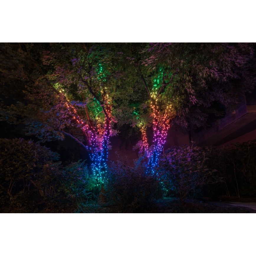 Twinkly - LED RGBW dimmbare Außen-Weihnachtslichterkette STRINGS 600xLED 51,5m IP44 Wi-Fi