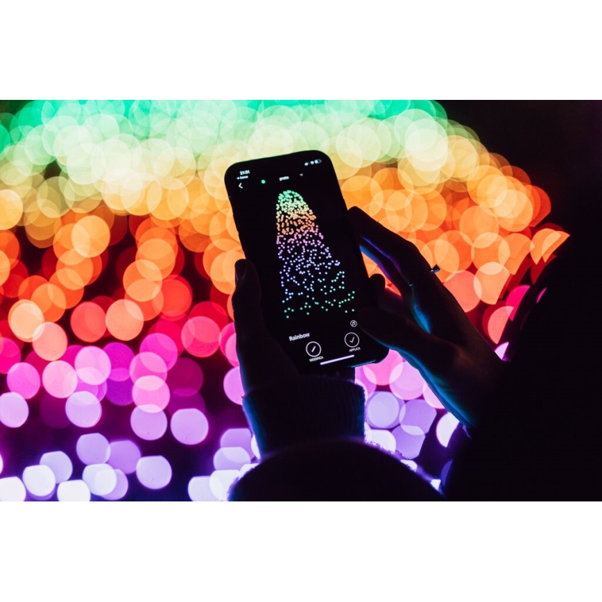 Twinkly - LED RGBW dimmbare Außen-Weihnachtslichterkette STRINGS 600xLED 51,5m IP44 Wi-Fi