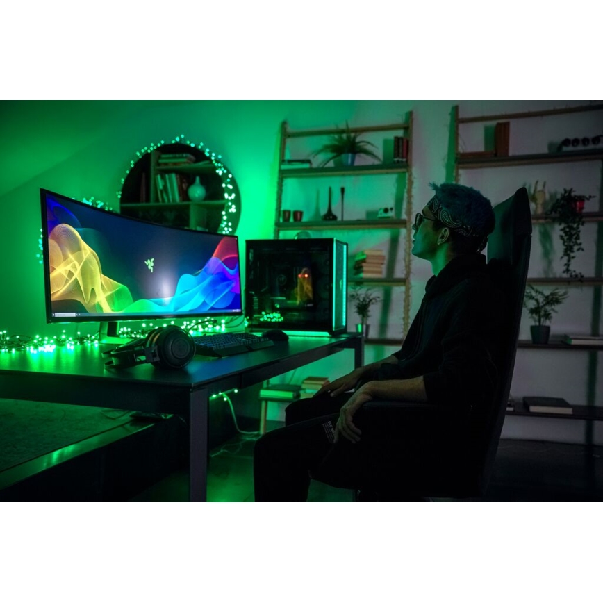 Twinkly - LED RGBW dimmbare Außen-Weihnachtslichterkette STRINGS 600xLED 51,5m IP44 Wi-Fi