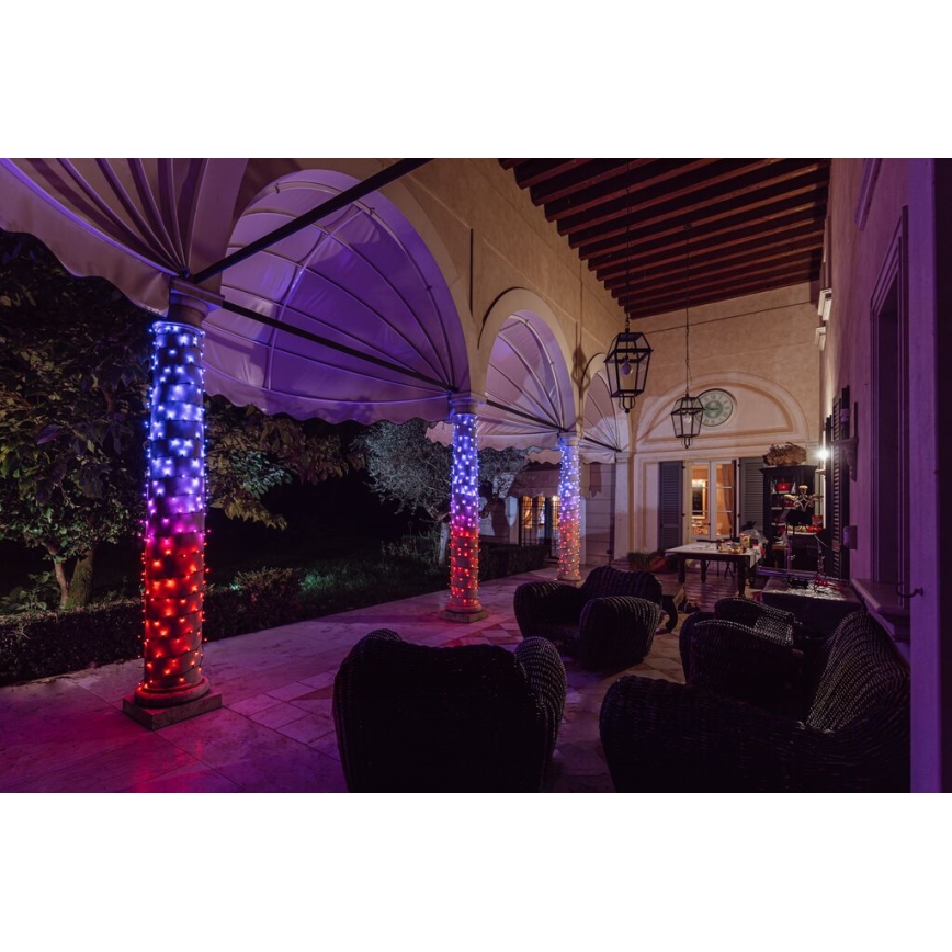 Twinkly - LED RGBW dimmbare Außen-Weihnachtslichterkette STRINGS 600xLED 51,5m IP44 Wi-Fi