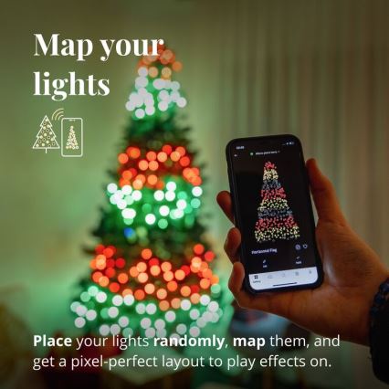 Twinkly - LED RGBW dimmbare Außen-Weihnachtslichterkette STRINGS 600xLED 51,5m IP44 Wi-Fi