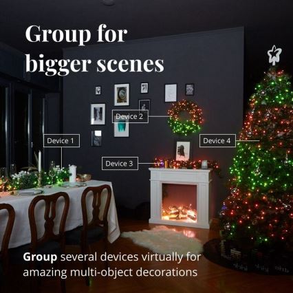 Twinkly - LED RGBW dimmbare Außen-Weihnachtslichterkette STRINGS 600xLED 51,5m IP44 Wi-Fi