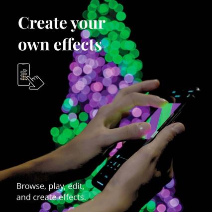 Twinkly - LED RGBW dimmbare Außen-Weihnachtslichterkette STRINGS 600xLED 51,5m IP44 Wi-Fi