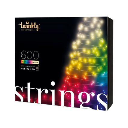 Twinkly - LED RGBW dimmbare Außen-Weihnachtslichterkette STRINGS 600xLED 51,5m IP44 Wi-Fi