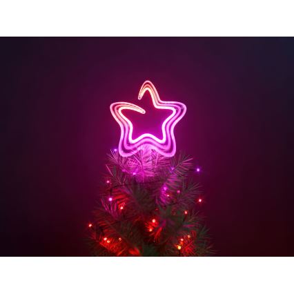 Twinkly - Dimmbarer LED-RGB-Weihnachtsstern TREE TOPPER 76xLED USB Wi-Fi