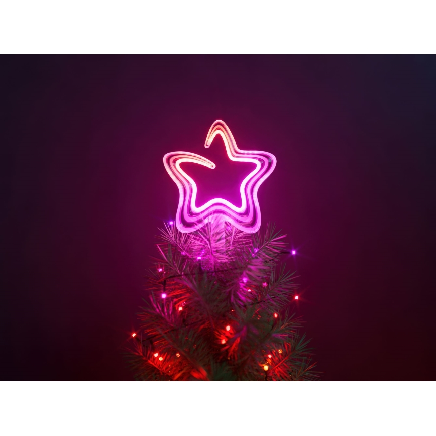 Twinkly - Dimmbarer LED-RGB-Weihnachtsstern TREE TOPPER 76xLED USB Wi-Fi
