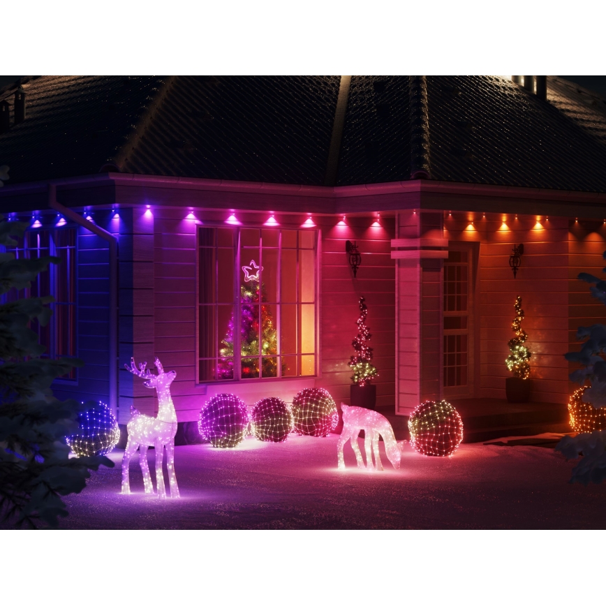 Twinkly - Dimmbarer LED-RGB-Weihnachtsstern TREE TOPPER 76xLED USB Wi-Fi