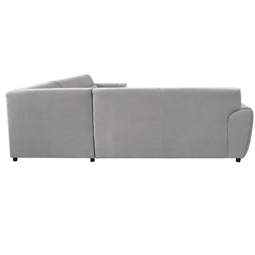 U-förmiges, klappbares Eck-Polstersofa VISEU links grau/weiß
