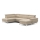 U-förmiges, klappbares Ecksofa mit Stauraum CATANIA links beige
