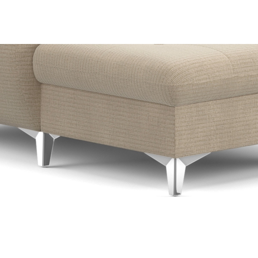 U-förmiges, klappbares Ecksofa mit Stauraum CATANIA rechts beige