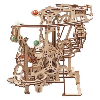 Ugears - Mechanisches 3D-Holzpuzzle Murmel-Kettenbahn