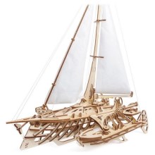 Ugears - Mechanisches 3D-Holzpuzzle Segelboot Merihobus Trimaran