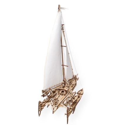 Ugears - Mechanisches 3D-Holzpuzzle Segelboot Merihobus Trimaran