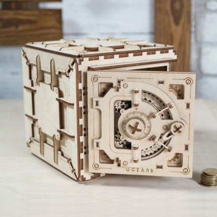 Ugears - Mechanisches 3D-Holzpuzzle Tresor