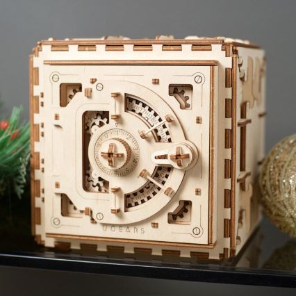 Ugears - Mechanisches 3D-Holzpuzzle Tresor