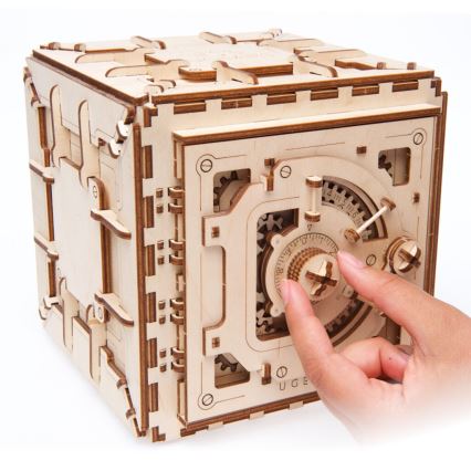 Ugears - Mechanisches 3D-Holzpuzzle Tresor