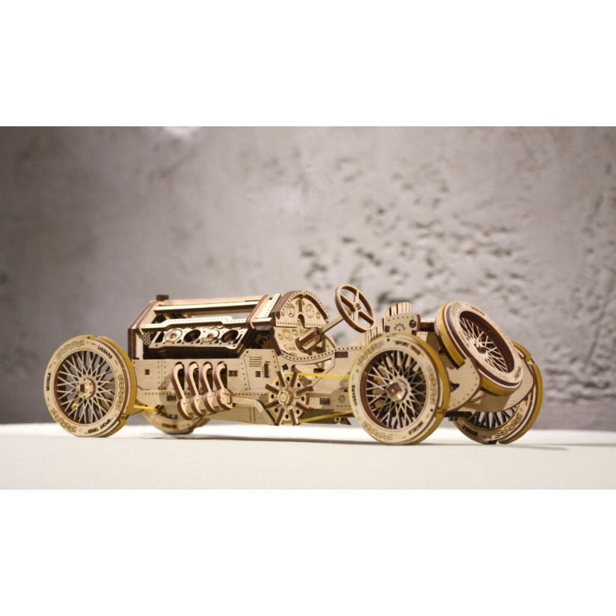 Ugears - Mechanisches 3D-Holzpuzzle U9 Auto Grand Prix