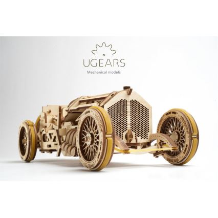 Ugears - Mechanisches 3D-Holzpuzzle U9 Auto Grand Prix