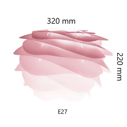 Umage 2080 - Lampenschirm CARMINA mini E27 rosa 320x220 mm