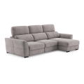 Universal-Eckklappsofa mit drei Sitzen und Stauraum TRENTO taupe