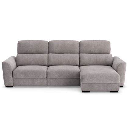 Universal-Eckklappsofa mit drei Sitzen und Stauraum TRENTO taupe