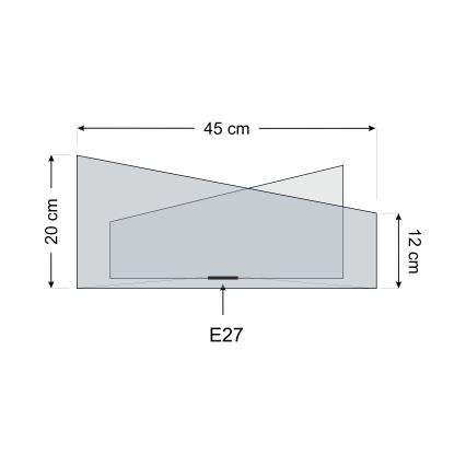 Universeller Lampenschirm GALAXY E27 Ø 45 cm Grau/Gold