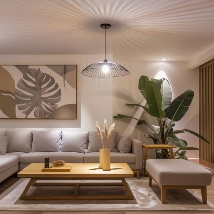 Universell einsetzbarer Lampenschirm CURITIBA, Ø 60 cm, schwarz