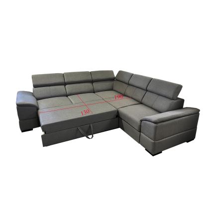 Universelles Eck-Schlafsofa mit Stauraum GRANADA in Dunkelgrau
