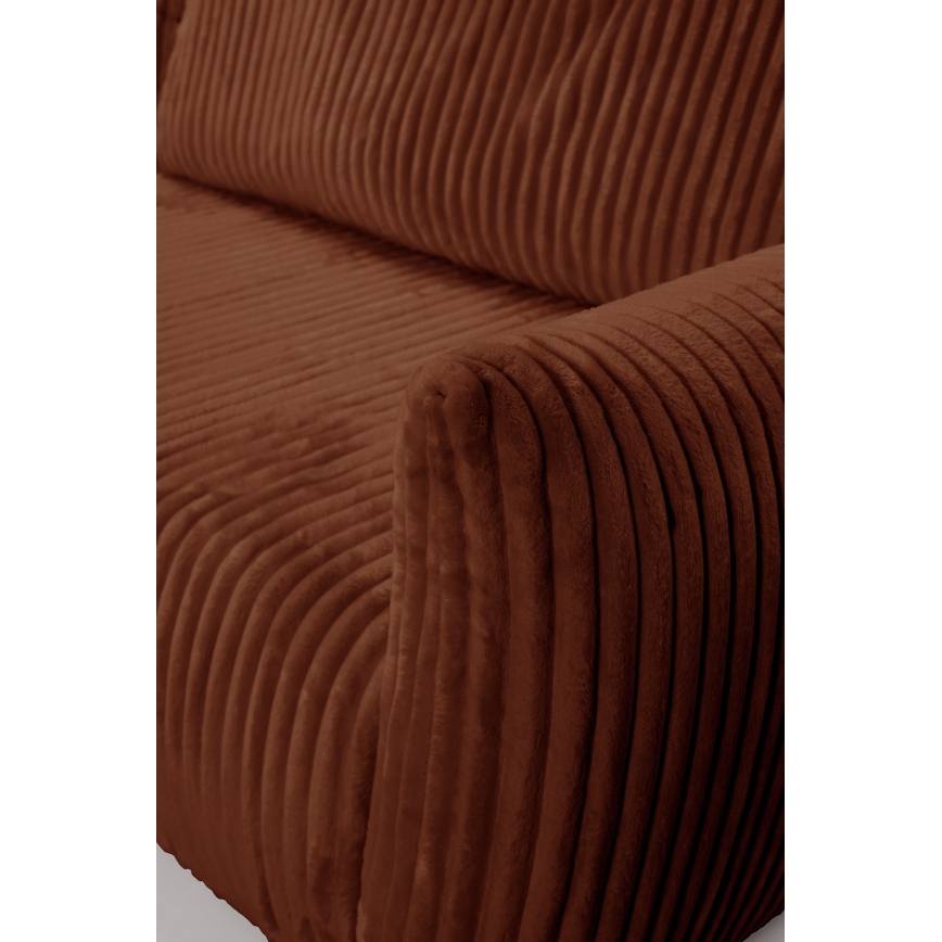 Universelles Eck-Schlafsofa mit Stauraum in L-Form FRIDA, braun