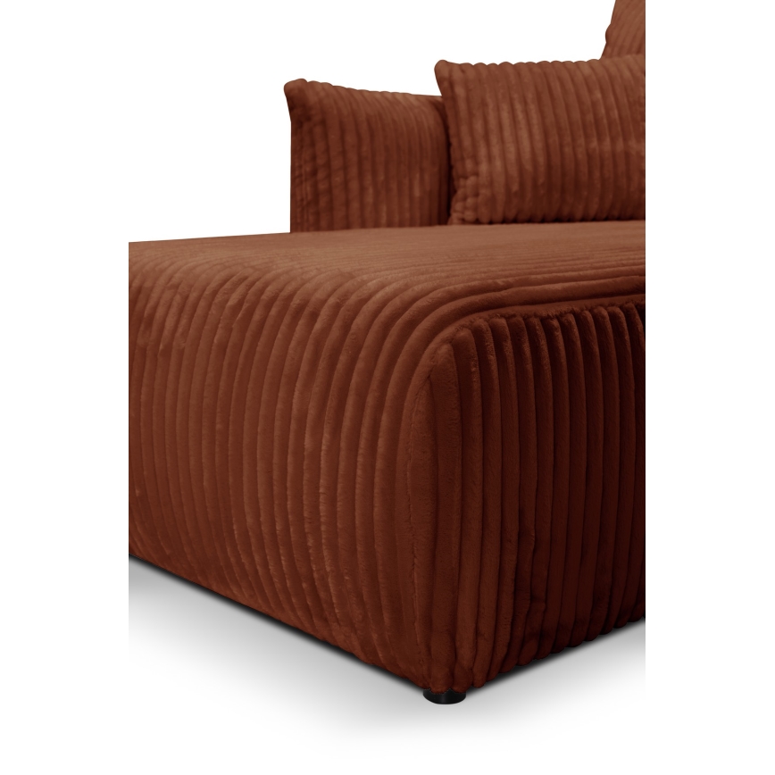 Universelles Eck-Schlafsofa mit Stauraum in L-Form FRIDA, braun