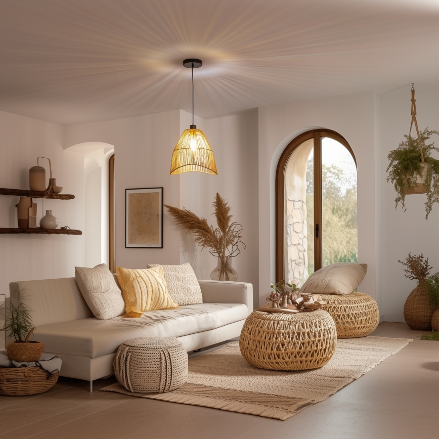 Universeller Lampenschirm KERIA, Ø 30 cm, Braun