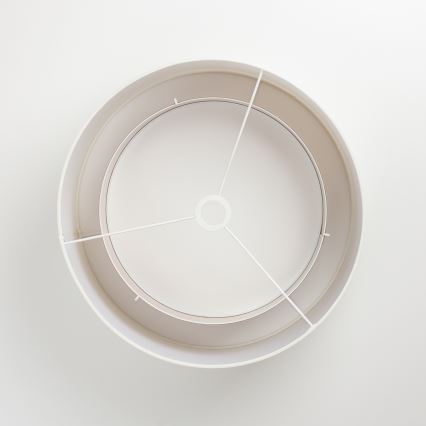 Universeller Lampenschirm KERIA, Ø 50 cm, weiß/braun