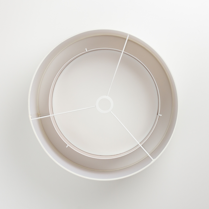 Universeller Lampenschirm KERIA, Ø 50 cm, weiß/braun