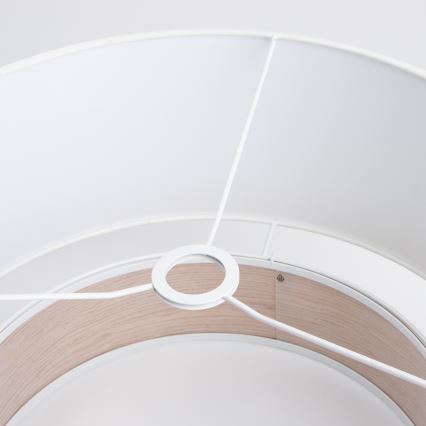 Universeller Lampenschirm KERIA, Ø 50 cm, weiß/braun