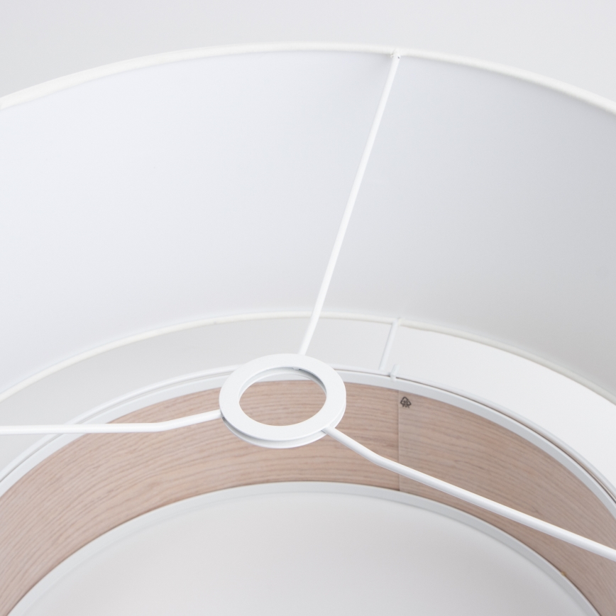 Universeller Lampenschirm KERIA, Ø 50 cm, weiß/braun