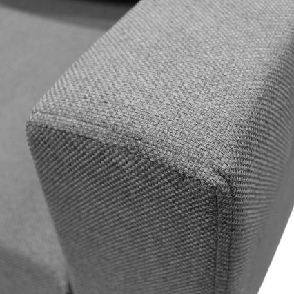 Universelles, ausklappbares U‑förmiges Ecksofa mit Stauraum SEYA, grau